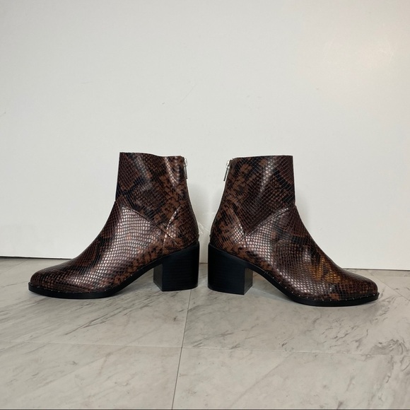 New! Treasure and Bond Farrah Studded Snakeskin Faux Leather Bootie 5 1/2 - Picture 6 of 16